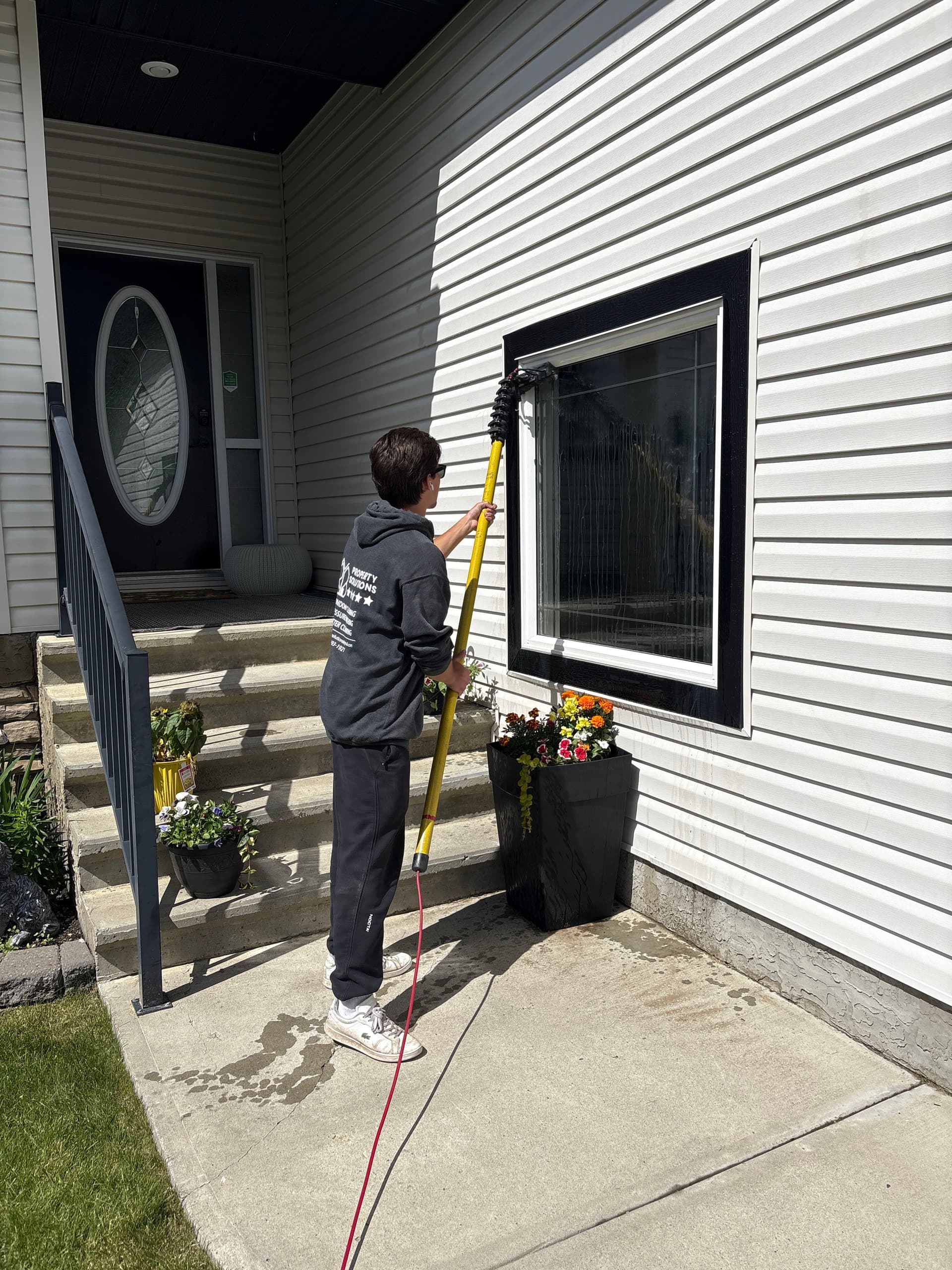 Exterior Window Cleaning on a Perfect Summer Day image