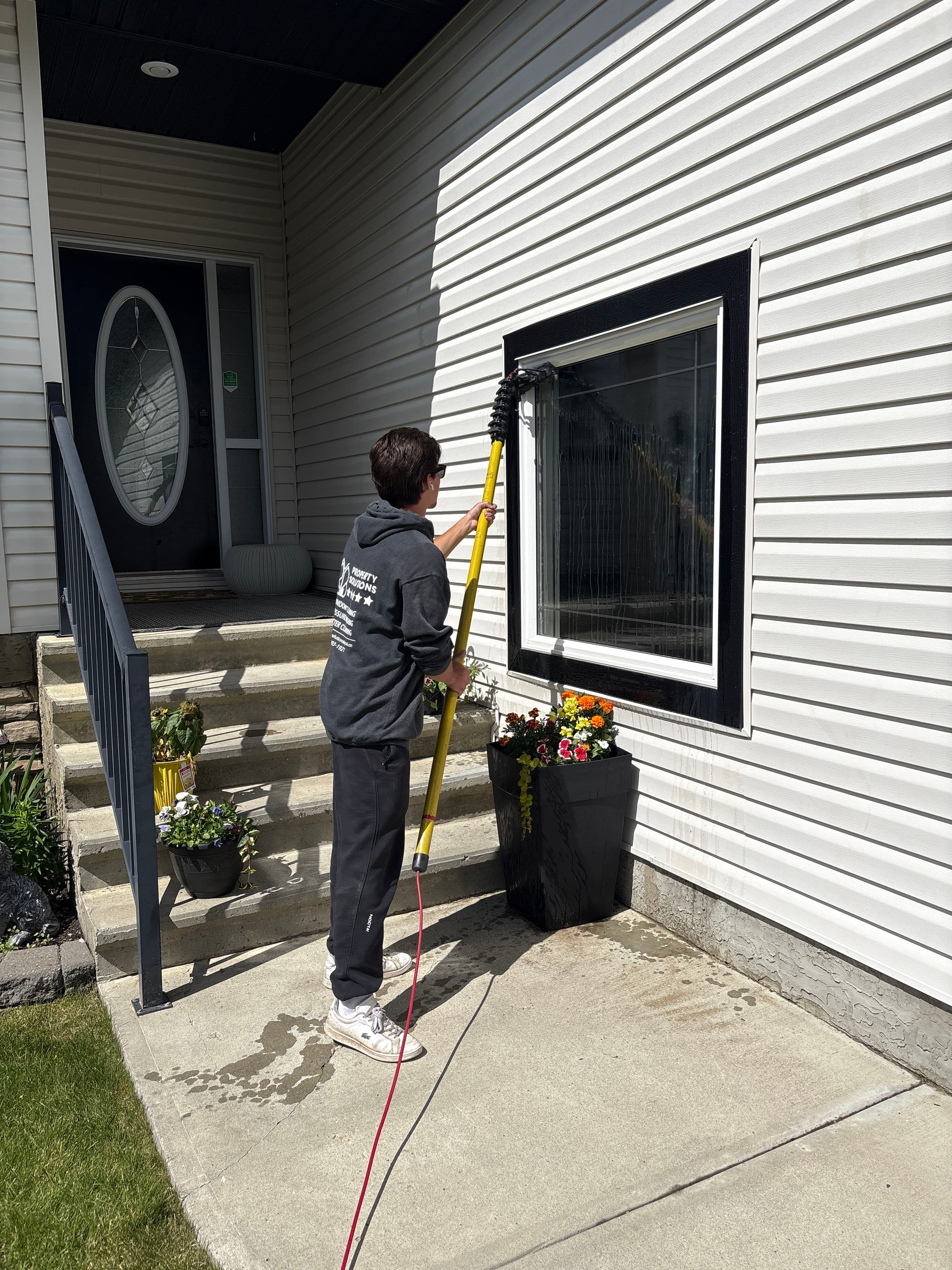 Project Exterior Window Cleaning on a Perfect Summer Day image